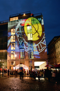 Die Bauhausmaschine auf dem Thringer Sommerfest, 2009. Foto: Ricarda Porzelt